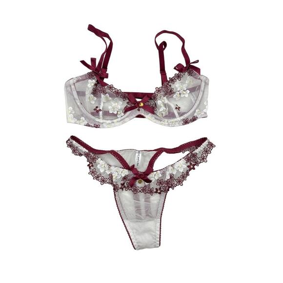 Forever and a Day - Riley Bra & Panty Set in Wine - Picture 1 of 5